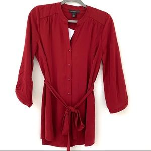 A Pea In The Pod | Red Tie Waist Maternity Top M